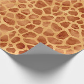 Waterverf Giraffe Print Cadeaupapier (Hoek)