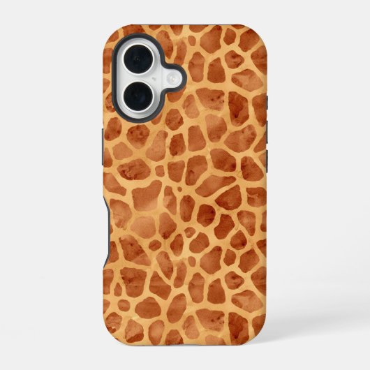 Waterverf Giraffe Print iPhone 16 Hoesje (Achterkant)
