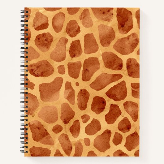 Waterverf Giraffe Print Notitieboek (Voorkant)