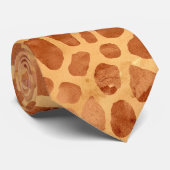 Waterverf Giraffe Print Stropdas (Opgerold)