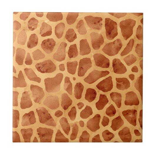 Waterverf Giraffe Print Tegeltje (Voorkant)