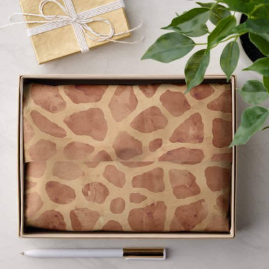 Waterverf Giraffe Print Tissuepapier (Geschenk)