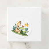 Waterverf Giraffe Safari Verjaardag Bedankt Bedankjes Labels (In situ)