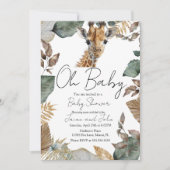 Waterverf Giraffe Wilde Baby Shower Kaart (Voorkant)