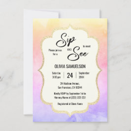 Waterverf Girl Boy BABY SIP en SEE | FOTO Kaart