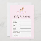 Waterverf Girl Deer Baby shower Predicted Game (Voorkant)