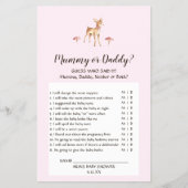 Waterverf Girl Deer Mushrooms Mummy or Dad Game Flyer (Voorkant)