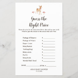 Waterverf Girl Deer White raadt de juiste prijs Flyer