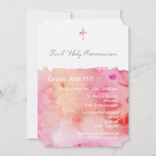 Waterverf Girl Eerste communiqué Kaart (Voorkant)