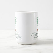 Waterverf Girl Holding Evergreen kerstboom Koffiemok (Center)