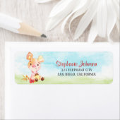 Waterverf Girl Piggy Boerderij Etiket (Insitu)