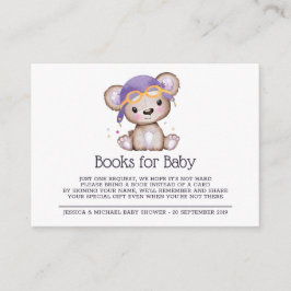 Waterverf Girl Pilot Teddy Bear Books for Baby Informatiekaartje