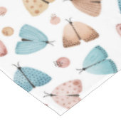 Waterverf Girly Boho Blue Butterfly Moth Monogram Tafelkleed (Gekanteld)