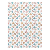 Waterverf Girly Boho Blue Butterfly Moth Monogram Tafelkleed (Voorkant)