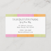 Waterverf Girly Designer Boutique Visitekaartje Informatiekaartje (Achterkant)