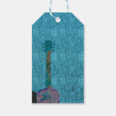 Waterverf gitaar musical verjaardagsfeestje gunst cadeaulabel (Achterkant)
