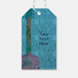 Waterverf Gitaar Muzikale Verjaardagsfeest Favor Cadeaulabel