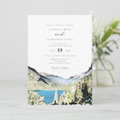 Waterverf Glacier National Park Outdoorbruilding Kaart (Staand voorkant)