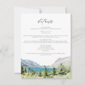 Waterverf Glacier National Park Weddenschap Detail Kaart (Voorkant)