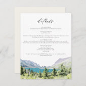 Waterverf Glacier National Park Weddenschap Detail Kaart (Voorkant / Achterkant)