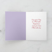 Waterverf Gladiolus August Birthday Kaart (Binnen)