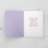 Waterverf Gladiolus August Birthday Kaart (Binnen)