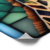 Waterverf Glas in lood Giraffe Poster (Hoek)