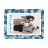 Waterverf Glas in lood Happy Hanukkah Foto Magneet (Horizontaal)