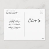 Waterverf Glas in lood kerstfoto Feestdagenkaart (Achterkant)