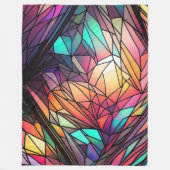 Waterverf Glas in lood Stijl Abstract Geometrisch Fleece Deken (Voorkant)