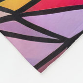 Waterverf Glas in lood Stijl Abstract Geometrisch Fleece Deken (Hoek)
