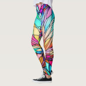 Waterverf Glas in lood Stijl Abstract Geometrisch Leggings (Links)