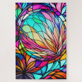 Waterverf Glas-in-lood stijl Abstract Geometrisch Legpuzzel