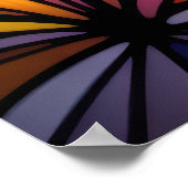 Waterverf Glas in lood Stijl Abstract Geometrisch Poster (Hoek)