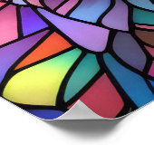 Waterverf Glas in lood Stijl Cat II 2:3 Poster (Hoek)