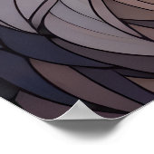 Waterverf Glas in lood stijl kat 2:3 Poster (Hoek)