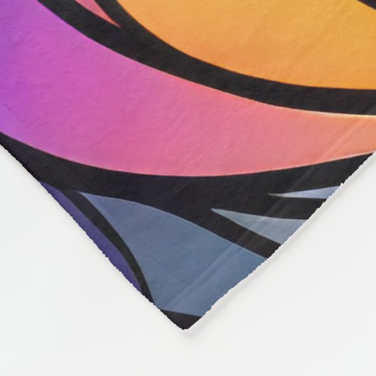 Waterverf Glas in lood stijl kat Fleece Deken (Hoek)