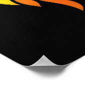 Waterverf Glas in lood Stijl Leeuw 2:3 Poster (Hoek)