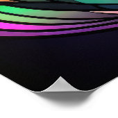 Waterverf Glas in lood Stijl Leeuw 2:3 Poster (Hoek)