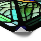 Waterverf Glas in lood stijl schedel 5:4 Poster (Hoek)