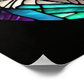 Waterverf Glas in lood Stijl Tijger 5:4 Poster (Hoek)