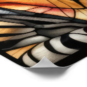 Waterverf Glas in lood Stijl Tijger 5:4 Poster (Hoek)