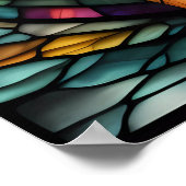 Waterverf Glas in lood Tijger 4:5 Poster (Hoek)