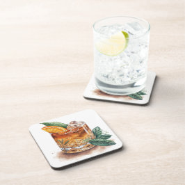 WATERVERF GLAS VAN OUDERWETSE DRINK BIER ONDERZETTER