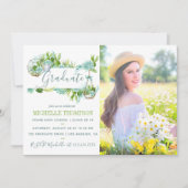 Waterverf Glass Terrarium Succulent Afstuderen Kaart (Voorkant)