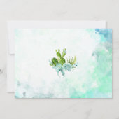 Waterverf Glass Terrarium Succulent Afstuderen Kaart (Achterkant)