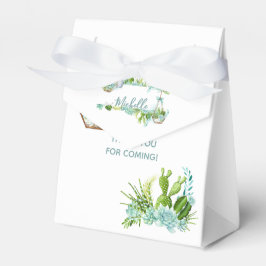 Waterverf Glass Terrarium Succulents Baby shower Bedankdoosjes