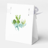 Waterverf Glass Terrarium Succulents Wedding Bedankdoosjes (Achterkant)