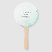 Waterverf Glass Terrarium Succulents Wedding Handwaaier (Achterkant)