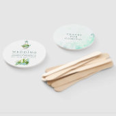 Waterverf Glass Terrarium Succulents Wedding Handwaaier (Niet-gemonteerd)